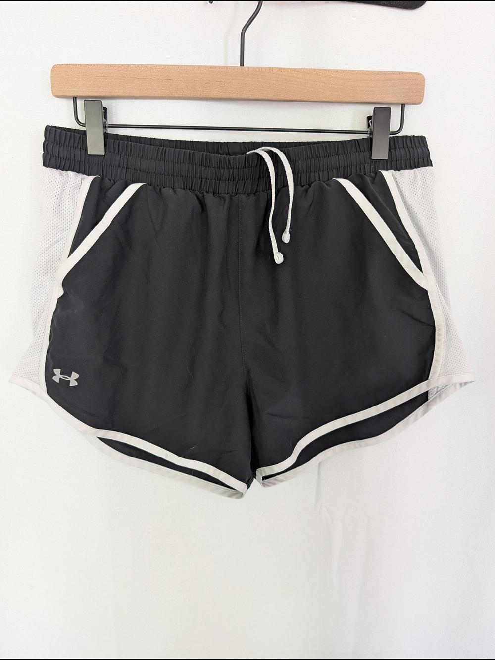 Under Armour Black and White Women's Athletic Shorts